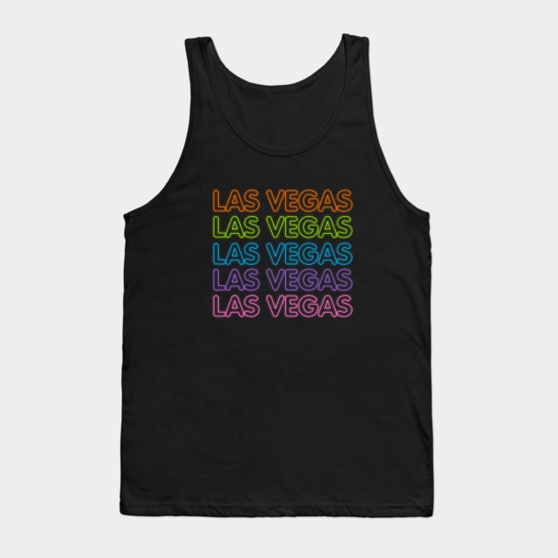 Las Vegas Neon Lights Tank Top by Dale Preston Design